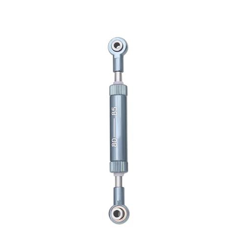 RC Teile Für Axial Für SCX10 D90 90046 Für Tamiya CC02 Für HSP Für TRX4 1/10 Einstellbare 75-100mm Lenkstange Panhardstab Servogestänge RC Crawler Teile(Gray,80-85mm) von XAQRYQO