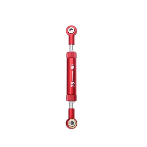 RC Teile Für Axial Für SCX10 D90 90046 Für Tamiya CC02 Für HSP Für TRX4 1/10 Einstellbare 75-100mm Lenkstange Panhardstab Servogestänge RC Crawler Teile(Red,75-80mm) von XAQRYQO