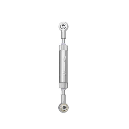 RC Teile Für Axial Für SCX10 D90 90046 Für Tamiya CC02 Für HSP Für TRX4 1/10 Einstellbare 75-100mm Lenkstange Panhardstab Servogestänge RC Crawler Teile(Silver,75-80mm) von XAQRYQO