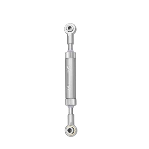RC Teile Für Axial Für SCX10 D90 90046 Für Tamiya CC02 Für HSP Für TRX4 1/10 Einstellbare 75-100mm Lenkstange Panhardstab Servogestänge RC Crawler Teile(Silver,80-85mm) von XAQRYQO
