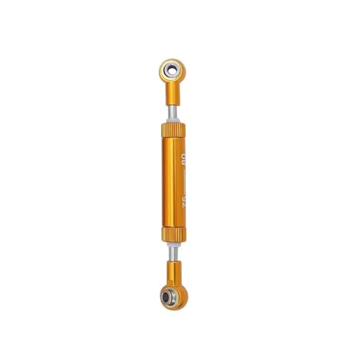 RC Teile Für Axial Für SCX10 D90 90046 Für Tamiya CC02 Für HSP Für TRX4 1/10 Einstellbare 75-100mm Lenkstange Panhardstab Servogestänge RC Crawler Teile(Yellow,75-80mm) von XAQRYQO