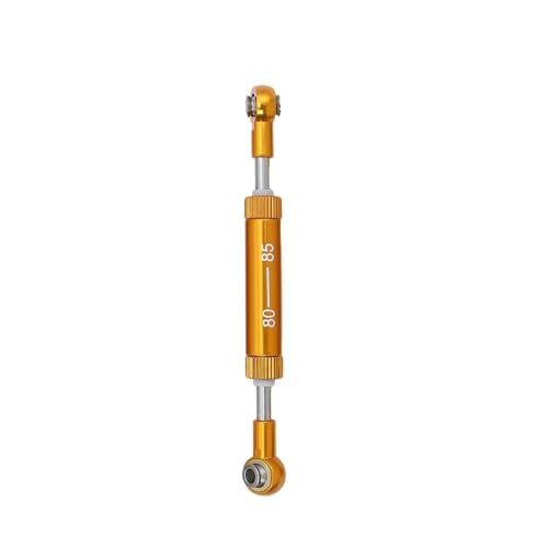RC Teile Für Axial Für SCX10 D90 90046 Für Tamiya CC02 Für HSP Für TRX4 1/10 Einstellbare 75-100mm Lenkstange Panhardstab Servogestänge RC Crawler Teile(Yellow,80-85mm) von XAQRYQO