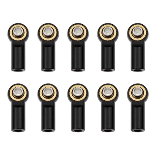 RC Teile Für Axial Für SCX10 D90 D110 Für Tamiya 1/10 Metall M3 Link Spurstangenkopf Kugelgelenk Ersatz RC Auto Crawler Für Racing Upgrade Teile(Black) von XAQRYQO