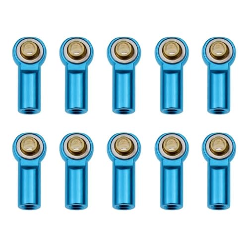 RC Teile Für Axial Für SCX10 D90 D110 Für Tamiya 1/10 Metall M3 Link Spurstangenkopf Kugelgelenk Ersatz RC Auto Crawler Für Racing Upgrade Teile(Blue) von XAQRYQO