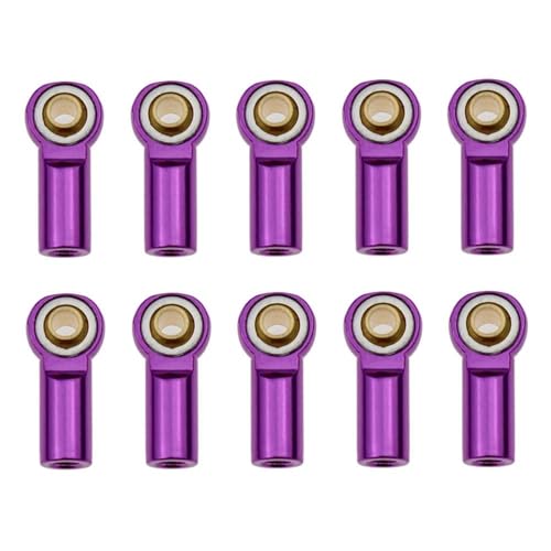 RC Teile Für Axial Für SCX10 D90 D110 Für Tamiya 1/10 Metall M3 Link Spurstangenkopf Kugelgelenk Ersatz RC Auto Crawler Für Racing Upgrade Teile(Purple) von XAQRYQO