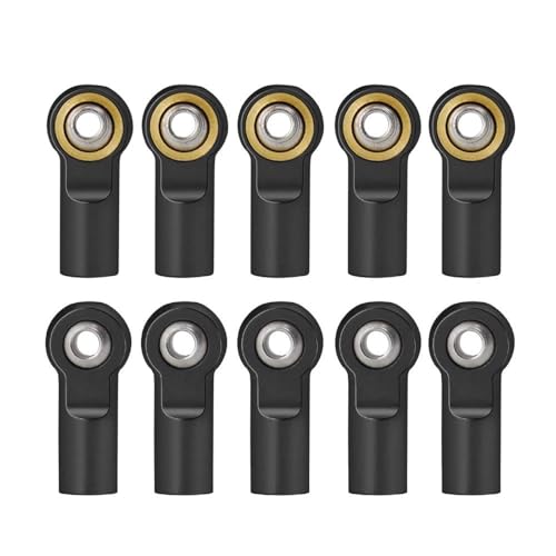 RC Teile Für Axial Für SCX10 D90 Für Tamiya CC01 1/10 RC Crawler Auto LKW Modellteile M4 Metall Verbindungsstangenköpfe Kugelköpfe Autozubehör 10St(Black) von XAQRYQO