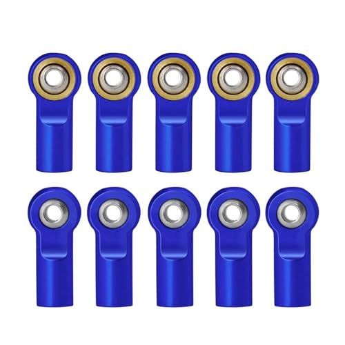 RC Teile Für Axial Für SCX10 D90 Für Tamiya CC01 1/10 RC Crawler Auto LKW Modellteile M4 Metall Verbindungsstangenköpfe Kugelköpfe Autozubehör 10St(Blue) von XAQRYQO
