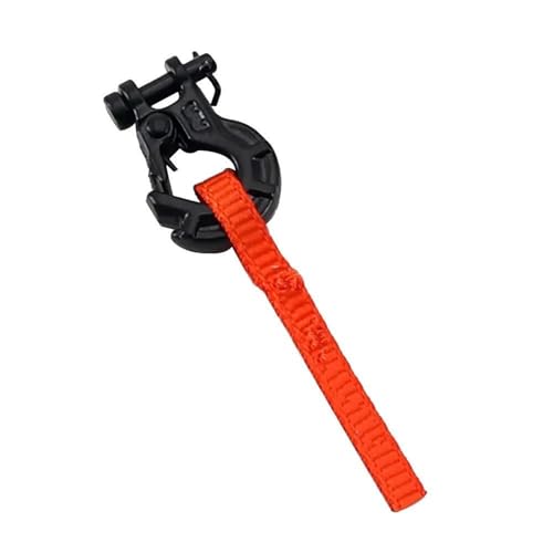 RC Teile Für Axial Für Scx10 Für Traxxas Für TRX4 Für Rgt Für Yikong 1/10 Rc Auto Winde Haken Winde Zuggurt Tags Dekoration Rc Crawler Autoteile(Red) von XAQRYQO