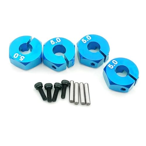 RC Teile Für HSP Für Tamiya Für SCX10 Für Slash 5/6/7mm Dicke Rad Hex 12mm Stick Naben Mit Pins Schrauben RC Auto Crawler LKW Upgrade Teile(Green,5mm) von XAQRYQO