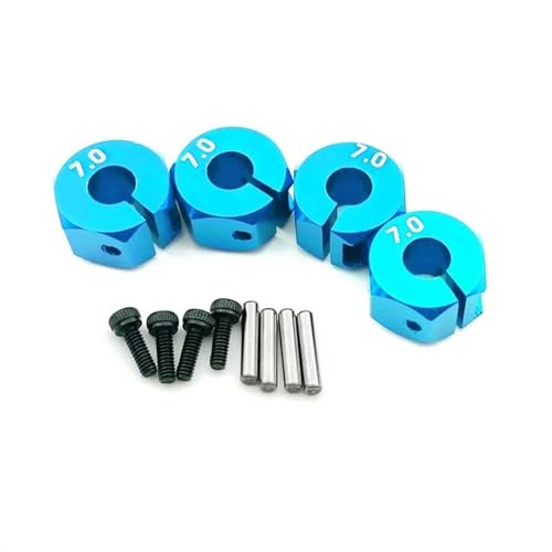 RC Teile Für HSP Für Tamiya Für SCX10 Für Slash 5/6/7mm Dicke Rad Hex 12mm Stick Naben Mit Pins Schrauben RC Auto Crawler LKW Upgrade Teile(Green,7mm) von XAQRYQO