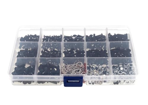 RC Teile Für HSP Für Traxxas Für TRX4 TRX-6 Für Tamiya Für MST CFX Für HPI Für Kyosho D90 Für Scx10 D110 Für AXIAL D110 1/8 1/10 Schrauben Box Set RC Auto Teile Reparatur Werkzeug von XAQRYQO
