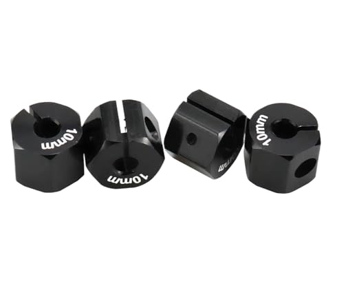 RC Teile Für SCX10 Für HSP Für HPI Für Tamiya Für Traxxas Für Slash 5/6/7/8/9/10/11/12mm Rad Hex 12mm Antriebsnaben Mit Pins Schrauben RC Auto Crawler Teile(Black,10mm) von XAQRYQO