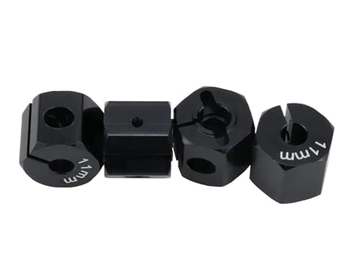 RC Teile Für SCX10 Für HSP Für HPI Für Tamiya Für Traxxas Für Slash 5/6/7/8/9/10/11/12mm Rad Hex 12mm Antriebsnaben Mit Pins Schrauben RC Auto Crawler Teile(Black,11mm) von XAQRYQO