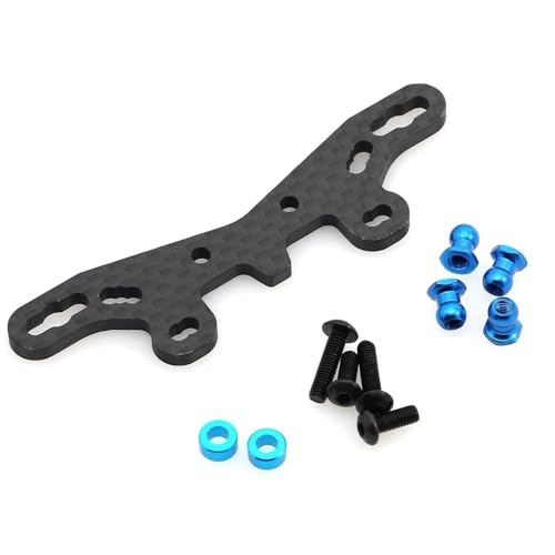 RC Teile Für Tamiya Für TT02S TT02SR TT-02 Für Typ-S TT02 Für Typ-SR 1/10 RC Auto Upgrade Teile Carbon Fiber Vorne Hinten Shock Tower Platte Zubehör(Front) von XAQRYQO