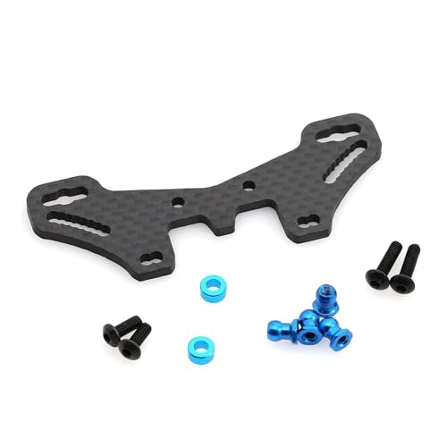 RC Teile Für Tamiya Für TT02S TT02SR TT-02 Für Typ-S TT02 Für Typ-SR 1/10 RC Auto Upgrade Teile Carbon Fiber Vorne Hinten Shock Tower Platte Zubehör(Rear) von XAQRYQO