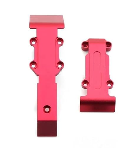RC Teile Für Traxxas Für Slash Für E-Revo Für Summit 1/16 Metall Vorne Und Hinten Skidplate 7037 RC Auto Upgrade Teile Ersatz Zubehör(Red,Set) von XAQRYQO