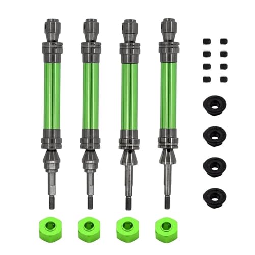 RC Teile Für Traxxas Für Slash Für Hoss Für Stampede Für VXL 4X4 1/10 Ersatz Vordere Und Hintere Antriebswelle Antriebswelle CVD RC Auto Upgrade Teile(Green) von XAQRYQO
