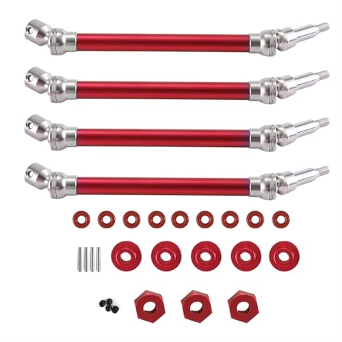 XAQRYQO RC Antriebswelle Für Arrma Für Karton Für Outcast V2 1/10 RC Auto Erweiterte Antriebswelle Metall Antriebswelle CVD Upgrades Teile(Red) von XAQRYQO