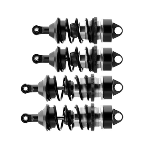 XAQRYQO RC Auto Dämpfer Für ARRMA 6S Für BLX Für Infraction Für Felony Für Roller 1/7 RC-Auto-Upgrades, Zubehör, 4-teiliger Metall-Stoßdämpfer(Black) von XAQRYQO