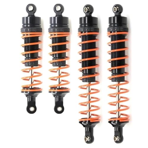 XAQRYQO RC Auto Dämpfer Für ARRMA Für Granite Für Big Für Rock Für Crew 1/10 RC-Autoteile, 4-teiliger Metall-Stoßdämpfer Vorn Und Hinten Für Federdämpfer(Black) von XAQRYQO