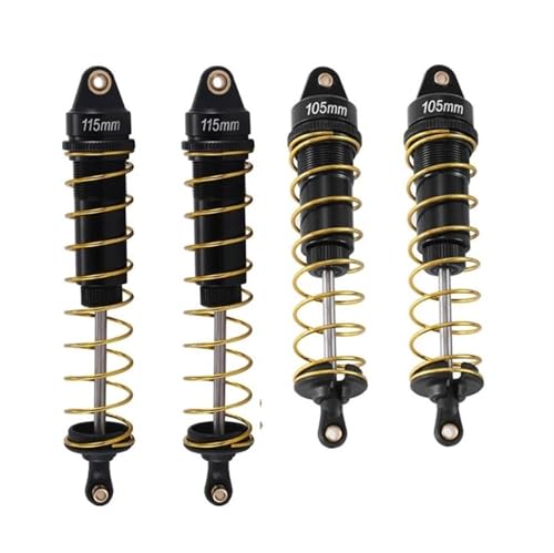 XAQRYQO RC Auto Dämpfer Für Arrma Für SENTON Für Granit Für Typhon Für Big Für Rock 4X4 Für BLX 4-teiliger Metallstoßdämpfer 1/10 RC-Auto-Upgrade-Teile(Black) von XAQRYQO