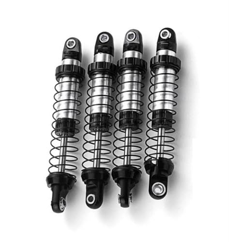 XAQRYQO RC Auto Dämpfer Für Axial Für UTB18 1/18 RC Auto Aluminiumlegierung Verschleißfester Stoßdämpfer Vorne Hinten Ersatzzubehör(Black) von XAQRYQO