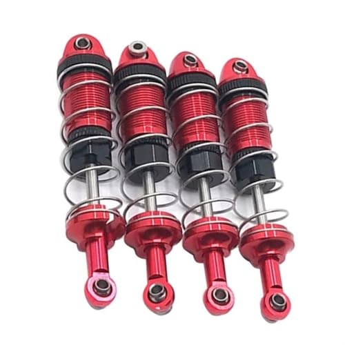 XAQRYQO RC Auto Dämpfer Für HB ZP1001 ZP1002 ZP1003 ZP1004 1/10 RC Auto Spielzeug Upgrade Teile 4PCS Metall Stoßdämpfer Ersatz Zubehör(Red) von XAQRYQO