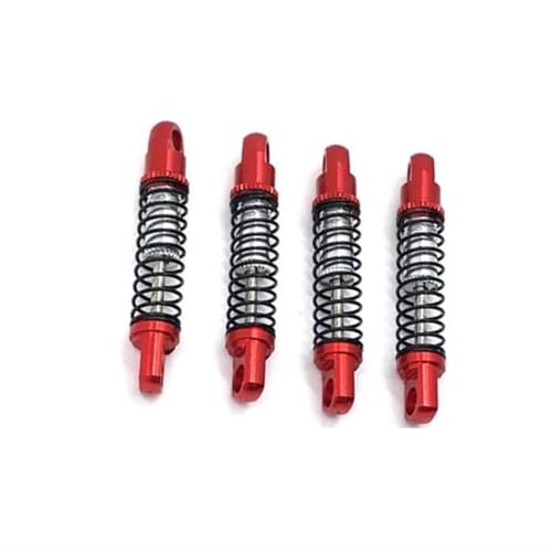 XAQRYQO RC Auto Dämpfer Für Jimny 1/16 RC-Autoteilen, Metall-Upgrade, Modifiziert Vorne Und Hinten Federstoßdämpfer, Upgrade-Zubehör(Red) von XAQRYQO
