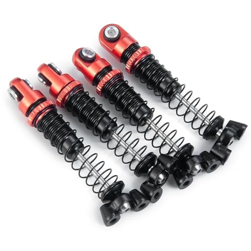XAQRYQO RC Auto Dämpfer Für Kyosho Miniz Jimny Upgrade-Teile 4 Stück Aluminiumlegierung Stoßdämpfer Verstellbar Ersatzdämpfer 1/18 RC Auto von XAQRYQO