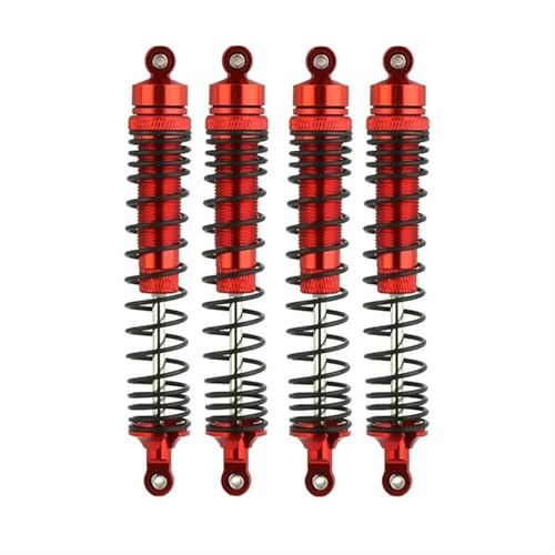 XAQRYQO RC Auto Dämpfer Für Losi Für LMT 4WD Für Solid Für Achse Für Monster Truck Metall Vorne Und Hinten Stoßdämpfer Dämpfer 1/8 RC Auto Upgrade-Teile(Red) von XAQRYQO