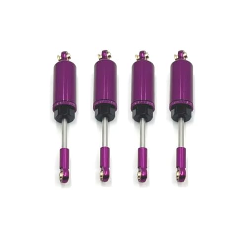 XAQRYQO RC Auto Dämpfer Für MJX 14209 14210 RC 1/14 Rc Autoteilen Metall-Upgrade Vorne Und Hinten Hydraulische Stoßdämpfer(Purple) von XAQRYQO