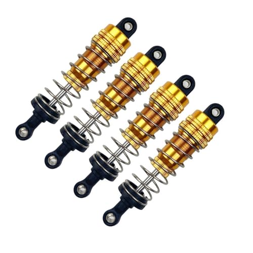 XAQRYQO RC Auto Dämpfer Für MJX H16 16207 16208 16209 16210 1/16 rc Cars Upgrades Teile 4 Stück Metall Vorne Und Hinten Ölstoßdämpfer Dämpfer von XAQRYQO