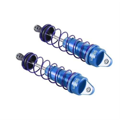 XAQRYQO RC Auto Dämpfer Für RC Für Buggy Truck Short Course Für Rallye 1/10 Auto Für Monster Truck Teile Öl Einstellbarer Metall-Stoßdämpfer-Dämpfer(Blue) von XAQRYQO