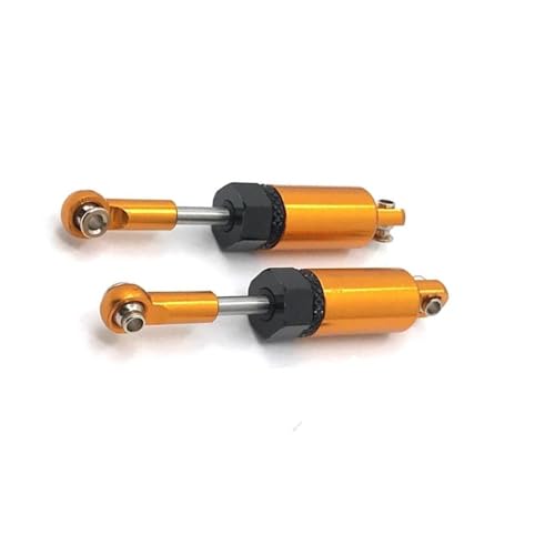 XAQRYQO RC Auto Dämpfer Für WLtoys 184011 A949 A959 A969 A979 K929 1/18 RC Autoteile Metall Upgrade Refit Vorne Und Hinten Hydraulischer Stoßdämpfer(Yellow) von XAQRYQO