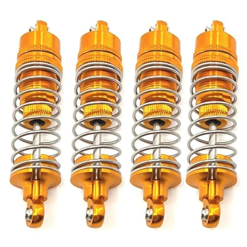 XAQRYQO RC Auto Dämpfer Für Wltoys 104016 104018 1/10 RC Auto Upgrade Teile Metall Öl Stoßdämpfer Dämpfer Ersatz Zubehör(Yellow) von XAQRYQO
