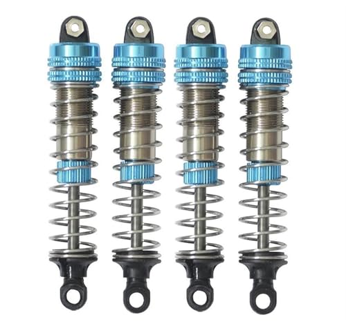 XAQRYQO RC Auto Dämpfer Für XLF X-03 X-04 1/10 RC Auto Für Monster Truck Upgrade Teile Zubehör 4 Stück Metall Stoßdämpfer Dämpfer(Black) von XAQRYQO