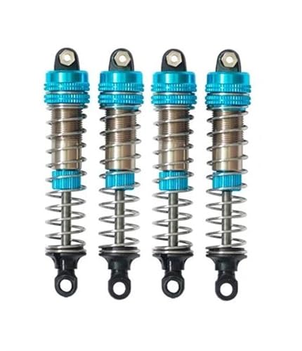 XAQRYQO RC Auto Dämpfer Für XLF X03 X04 X03A X04A Max 4-teiliger Metall-Stoßdämpfer-Dämpfer 1/10 rc Cars Brushless Monster Truck Upgrade-Teile(Blue) von XAQRYQO