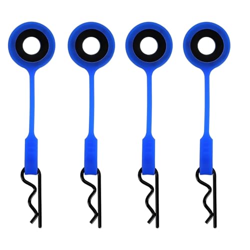 XAQRYQO RC Autoteile Für Arrma Für Granit Für Kraton 6s 1/10 1/8 Maßstab RC Auto Upgrade Teile Bunte Silica Gel Karosserie Clips Retainer(Blue 60mm) von XAQRYQO