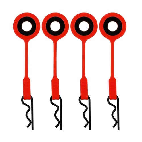XAQRYQO RC Autoteile Für Arrma Für Granit Für Kraton 6s 1/10 1/8 Maßstab RC Auto Upgrade Teile Bunte Silica Gel Karosserie Clips Retainer(Red 60mm) von XAQRYQO