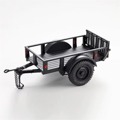 XAQRYQO RC Autoteile Für FMS Für LC80 K10 FJ Für Cruiser Für Bronx 1/12 Für Jimny FJ45 H1 Für Hummer 1/18 rc Cars Utility Trailer(Black,B) von XAQRYQO
