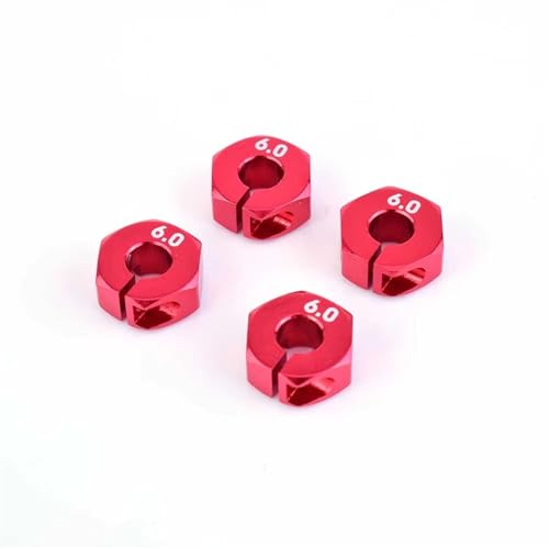 XAQRYQO RC Autoteile Für HSP Für HPI 1:10 RC-Autofelgen, 4 Stück, Aluminiumlegierung, 6 Mm Dicke, Radsechskant 12 Antrieb Mit Stiften Und Für Verstärker von XAQRYQO