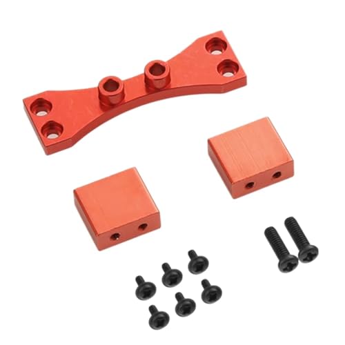 XAQRYQO RC Autoteile Für MN D90 D91 D96 D99S 1/12 RC Auto-LKW-Zubehör, Rote Zugstangenbasis Aus Metall Für Den Sitz Mit Servohalterung von XAQRYQO