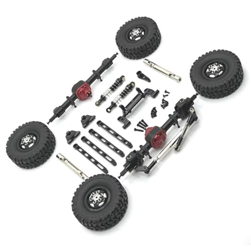 XAQRYQO RC Autoteile Für MN82 Für LC79 Für MN78 1/12 RC -Autoteile Aluminiumlegierung Vorderer Heck -Portal -Achsen -Upgrade Und Modifikation Gefährdete DIY -Kits(Black Upgrade Kit C) von XAQRYQO