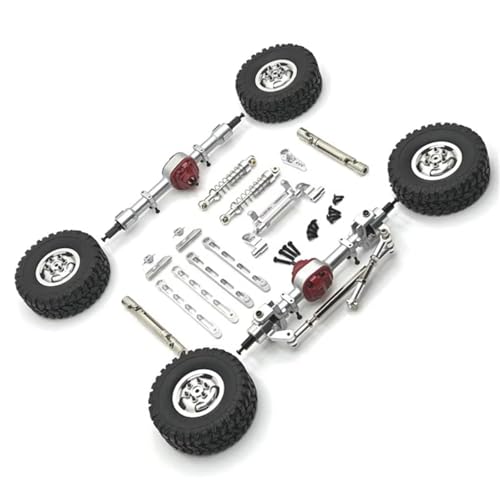 XAQRYQO RC Autoteile Für MN82 Für LC79 Für MN78 1/12 RC -Autoteile Aluminiumlegierung Vorderer Heck -Portal -Achsen -Upgrade Und Modifikation Gefährdete DIY -Kits(Silver Upgrade Kit C) von XAQRYQO