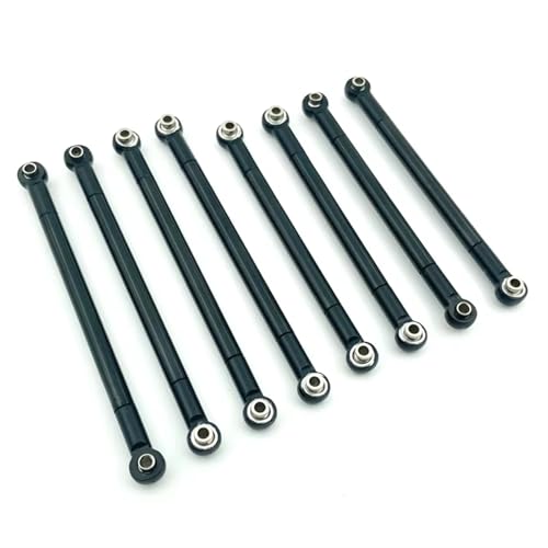 XAQRYQO RC Autoteile Für MN86S Für MN86 MN86KS MN86K MN G500 1/12 RC Autozubehör Tuningteile 8 STÜCKE Metall Zugstange Verbindungsstange(Black) von XAQRYQO