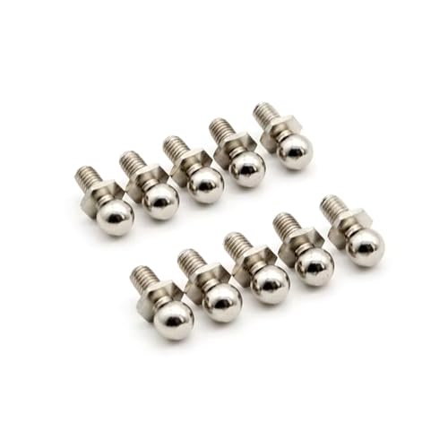 XAQRYQO RC Autoteile Für ZD Für Racing Für DBX-10 DBX10 10421-S 9102 1/10 RC Auto Ersatzteile 10 Stücke Metall Lenkung Kugelkopf Schraube 7265 von XAQRYQO