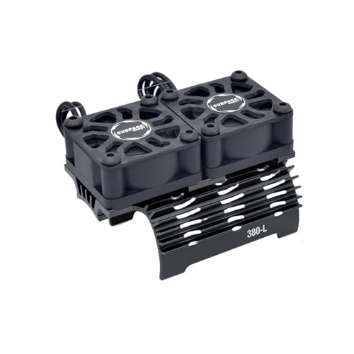 XAQRYQO RC Autoteile RC-Motorlüfter Kühlkörper Für 380 390 540 550 Bürstenlosen Motor 28/29/36 Mm RC-Auto-Upgrades Ersatzzubehör(Black,28 29mm Dual Fan) von XAQRYQO