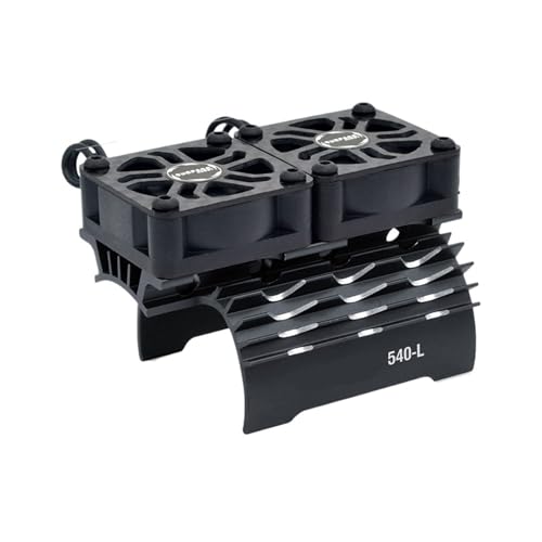 XAQRYQO RC Autoteile RC-Motorlüfter Kühlkörper Für 380 390 540 550 Bürstenlosen Motor 28/29/36 Mm RC-Auto-Upgrades Ersatzzubehör(Black,36mm Dual Fan) von XAQRYQO