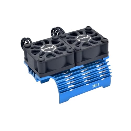 XAQRYQO RC Autoteile RC-Motorlüfter Kühlkörper Für 380 390 540 550 Bürstenlosen Motor 28/29/36 Mm RC-Auto-Upgrades Ersatzzubehör(Blue,28 29mm Dual Fan) von XAQRYQO