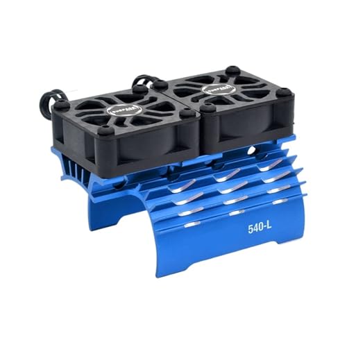 XAQRYQO RC Autoteile RC-Motorlüfter Kühlkörper Für 380 390 540 550 Bürstenlosen Motor 28/29/36 Mm RC-Auto-Upgrades Ersatzzubehör(Blue,36mm Dual Fan) von XAQRYQO